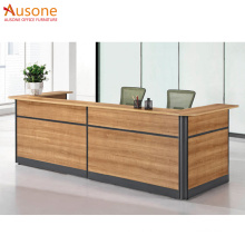 High quality Melamine panel aluminum frame reception desk front desk booth